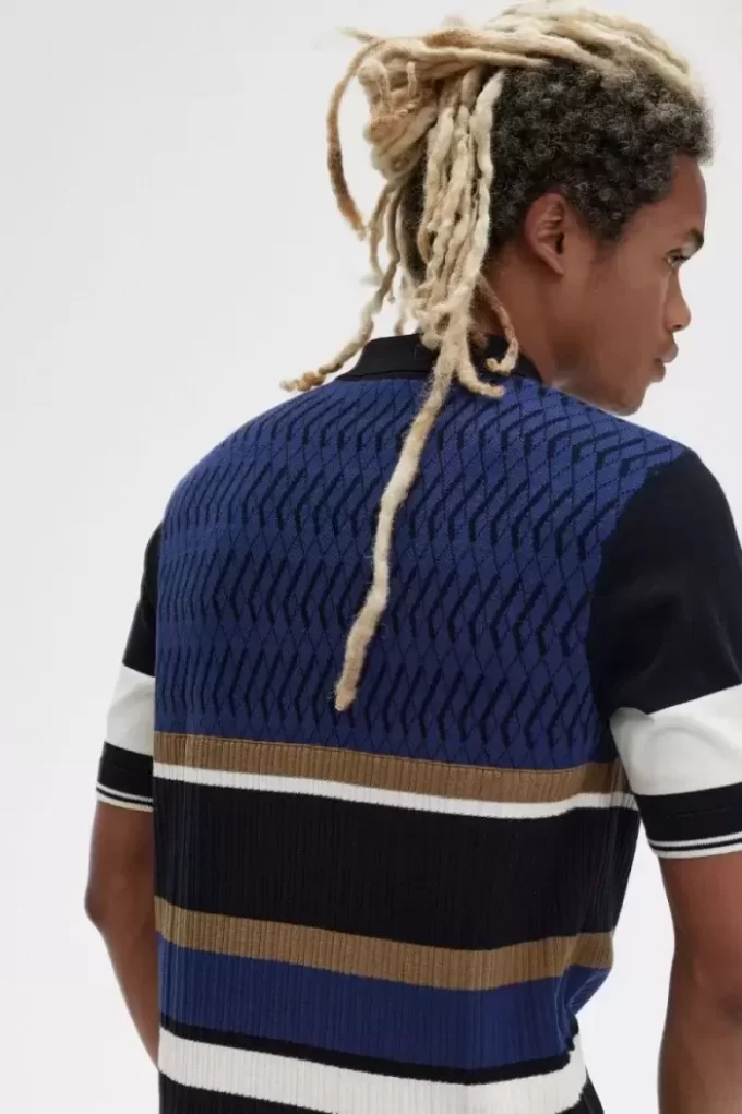 Argyle Panel Knitted Men’s Shirt Argyle Panel Knitted Men’s Shirt