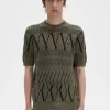 Argyle Panel Knitted Men’s T-Shirt