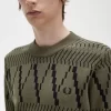 Argyle Panel Knitted Men’s T-Shirt