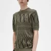 Argyle Panel Knitted Men’s T-Shirt