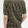 Argyle Panel Knitted Men’s T-Shirt