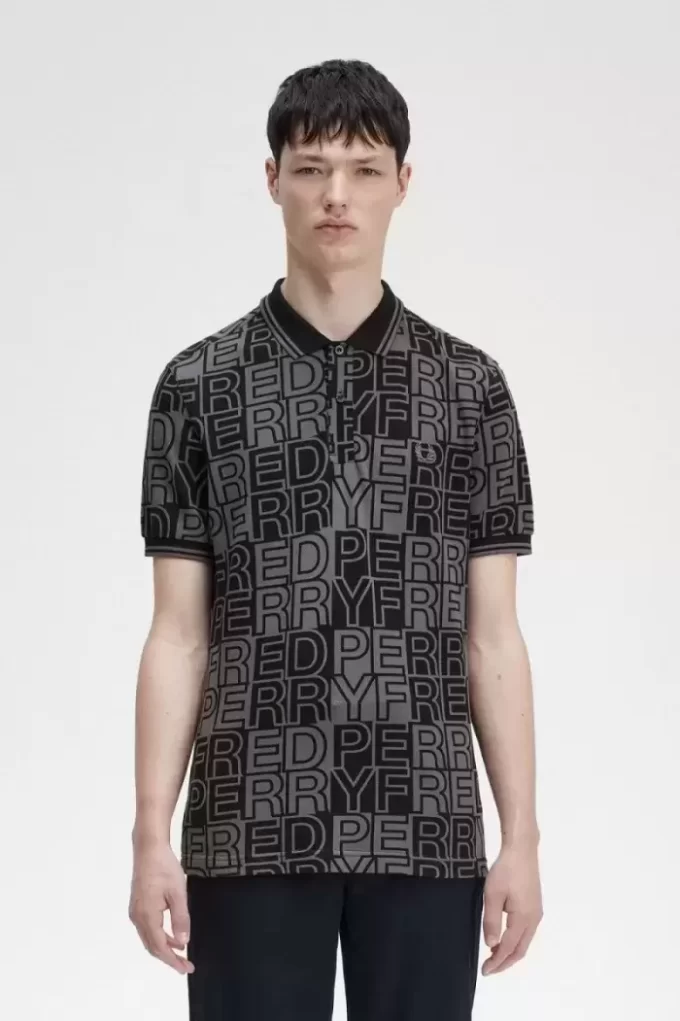Block Graphic Men’s Polo Shirt