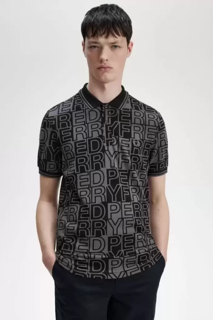 Block Graphic Men’s Polo Shirt