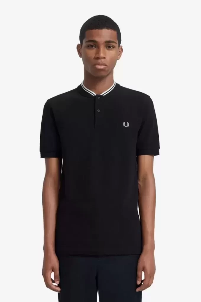 Bomber Collar Men’s Polo Shirt