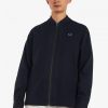 Bomber Neck Zip Through Shirts