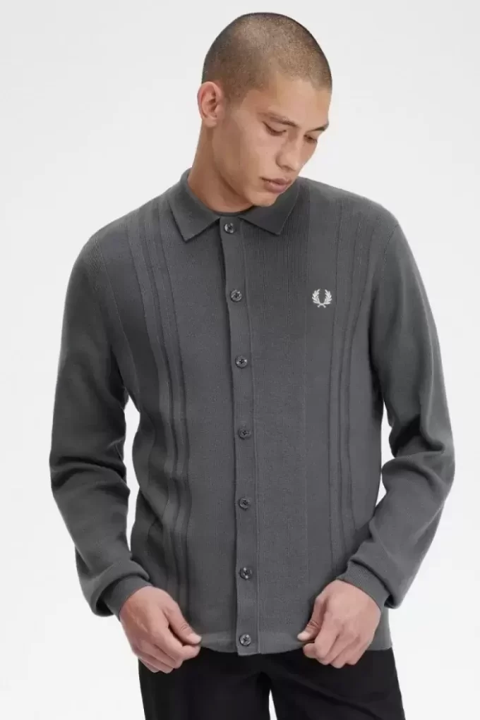 Button Through Knitted Men’s Shirt