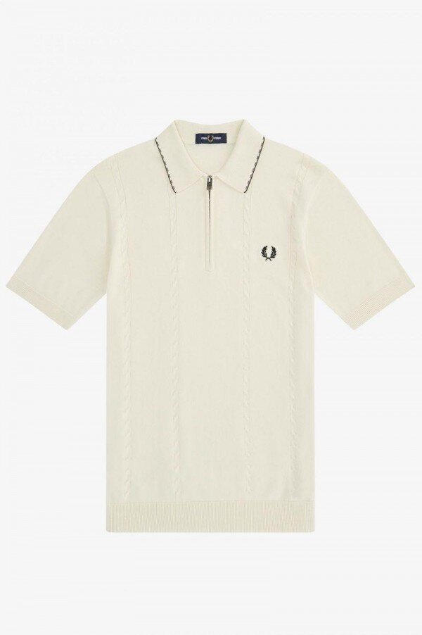 Cable Detail Zip-Neck Knitted Shirts Cable Detail Zip-Neck Knitted Shirts