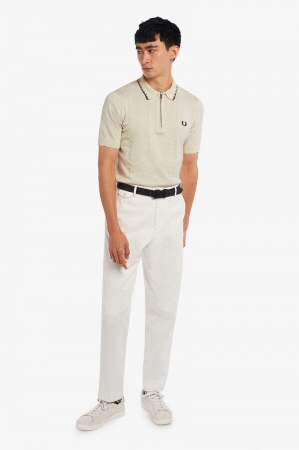 Cable Detail Zip-Neck Knitted Shirts Cable Detail Zip-Neck Knitted Shirts