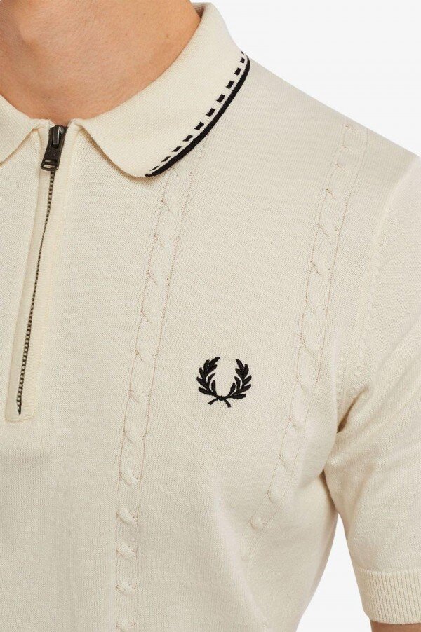 Cable Detail Zip-Neck Knitted Shirts Cable Detail Zip-Neck Knitted Shirts