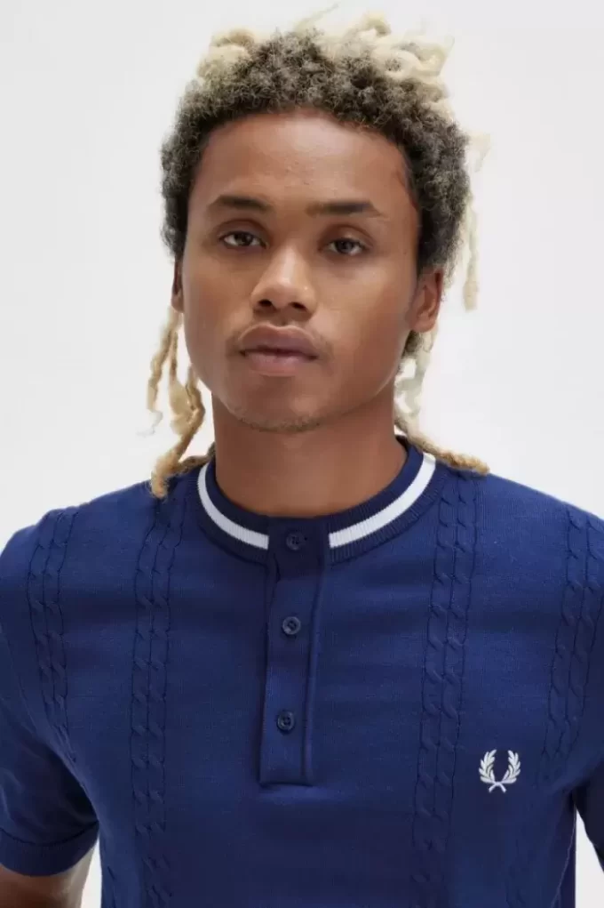 Cable Knit Henley Men’s Shirt