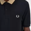 Chequerboard Collar Men’s Polo Shirt