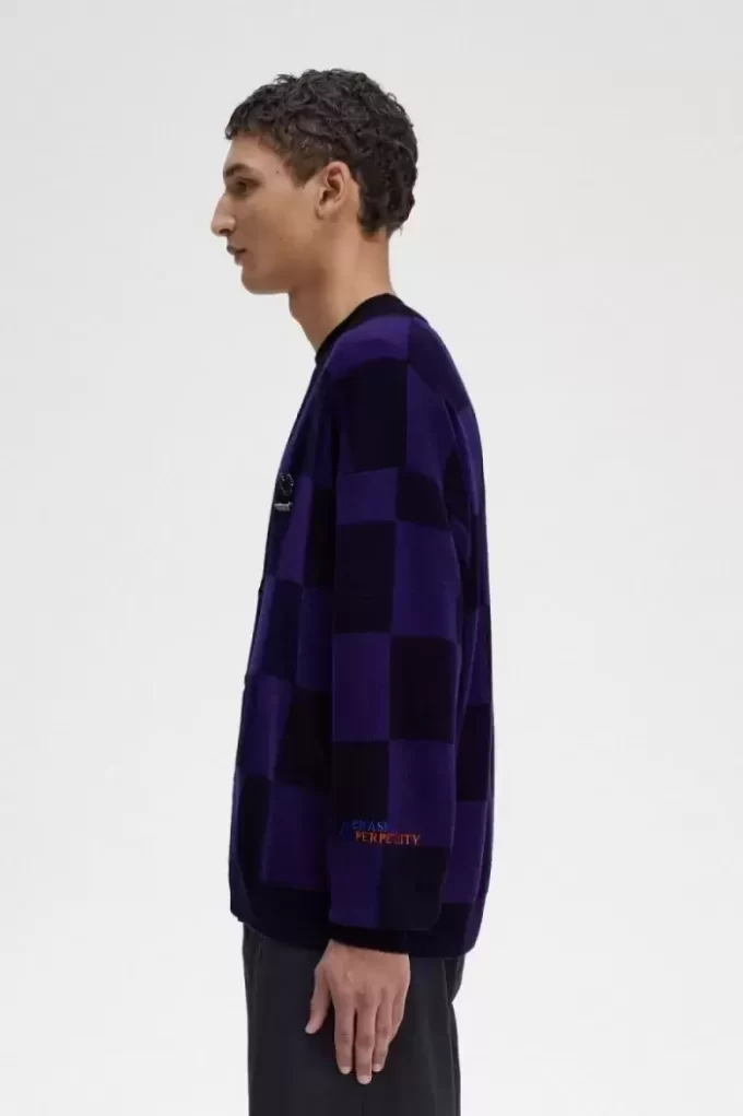 Chequerboard Men’s Cardigan