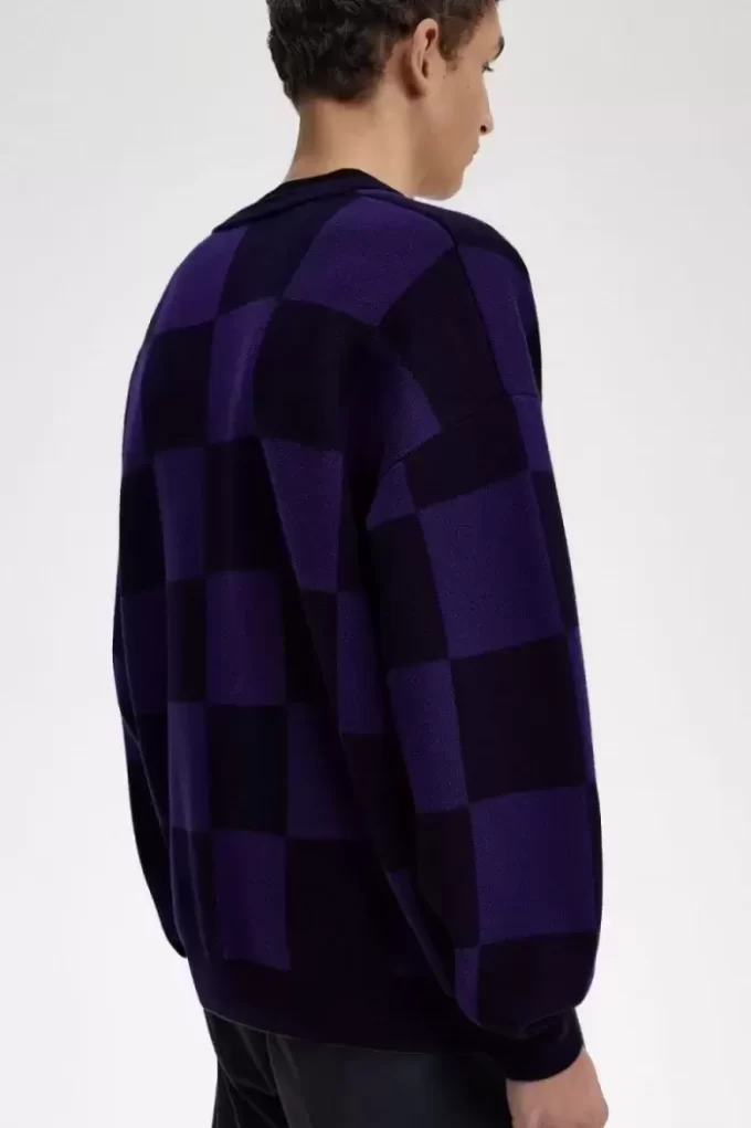 Chequerboard Men’s Cardigan