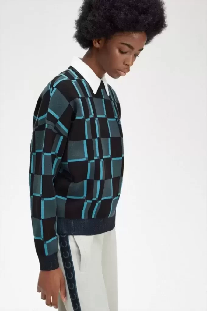 Chequerboard Women’s Jumper Chequerboard Women’s Jumper