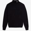 Chevron Textured Roll Neck Jumper Knitwear