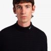 Chevron Textured Roll Neck Jumper Knitwear