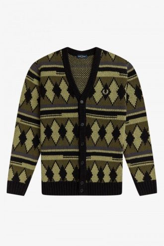 Chunky Jacquard Cardigan Knitwear