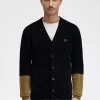 Colour Block Chenille Men’s Cardigan