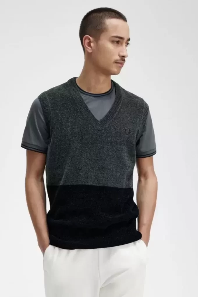 Colour Block Chenille Men’s Tanks