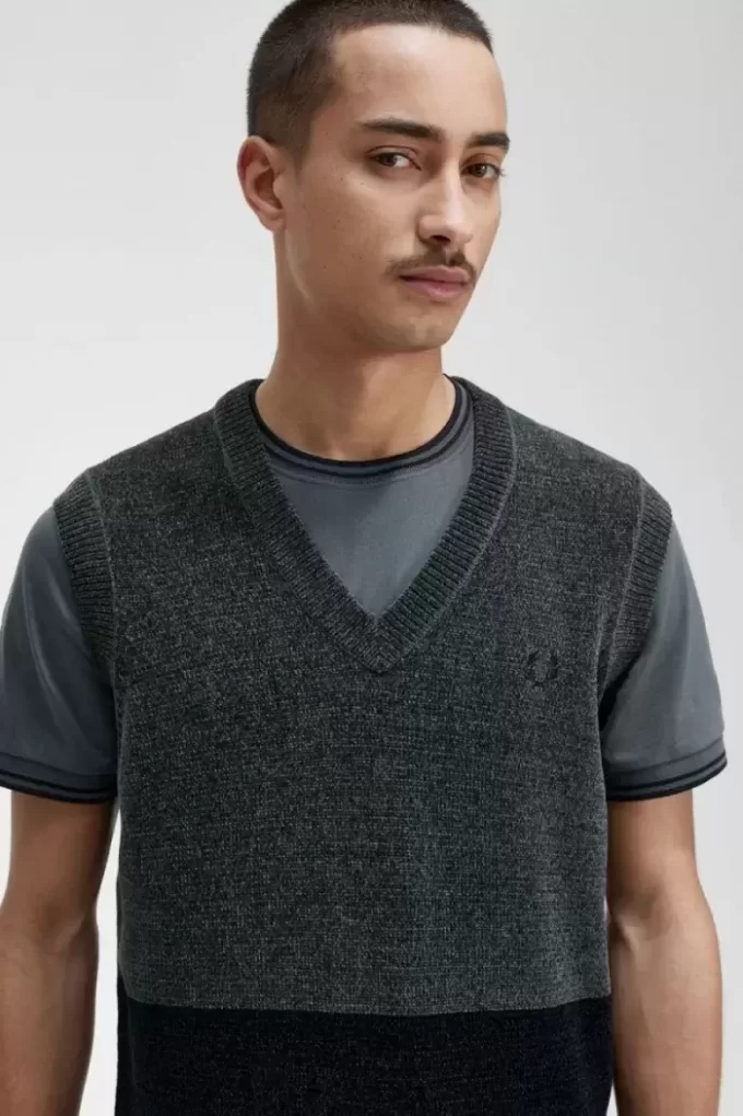 Colour Block Chenille Men’s Tanks