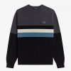 Colour Block Crew Jumper Knitwear