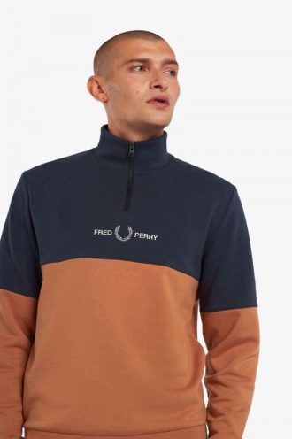 Colour Block Half Zip Sweatshirts