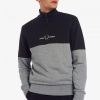 Colour Block Half Zip Sweatshirts