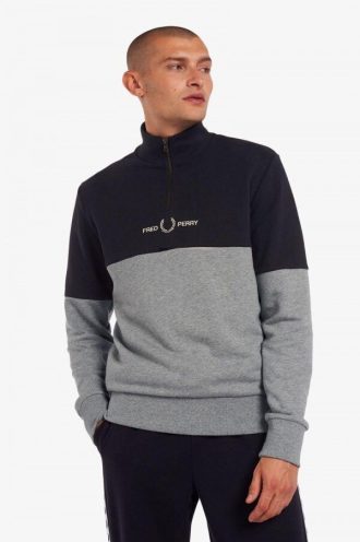 Colour Block Half Zip Sweatshirts