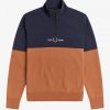 Colour Block Half Zip Sweatshirts