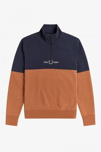 Colour Block Half Zip Sweatshirts