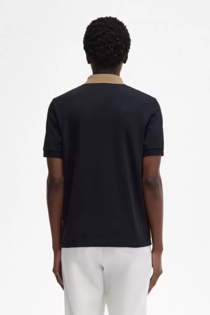 Contrast Collar Men’s Polo Shirt