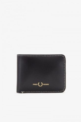 Contrast Trim Leather Billfold Bags