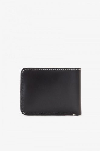 Contrast Trim Leather Billfold Bags