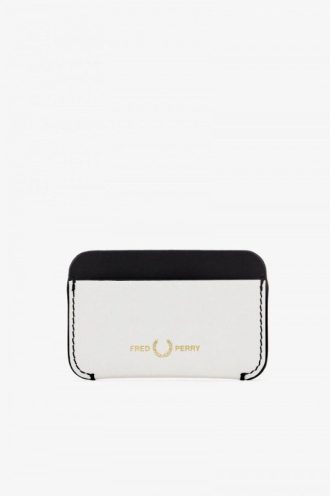 Contrast Trim Leather Card Bags