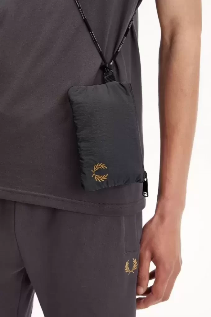 Crinkled Nylon Lanyard Men’s Bags