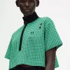 Cropped Gingham Piqué Women’s Polo Shirt