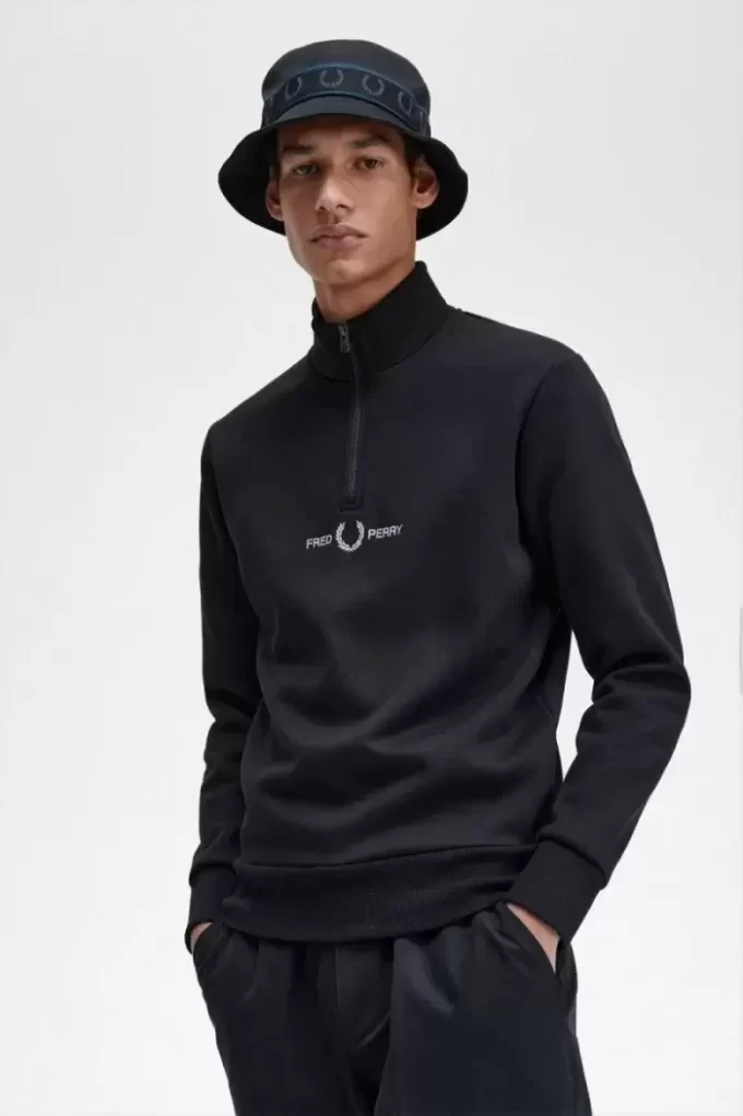 Embroidered Half Zip Men’s Sweatshirts