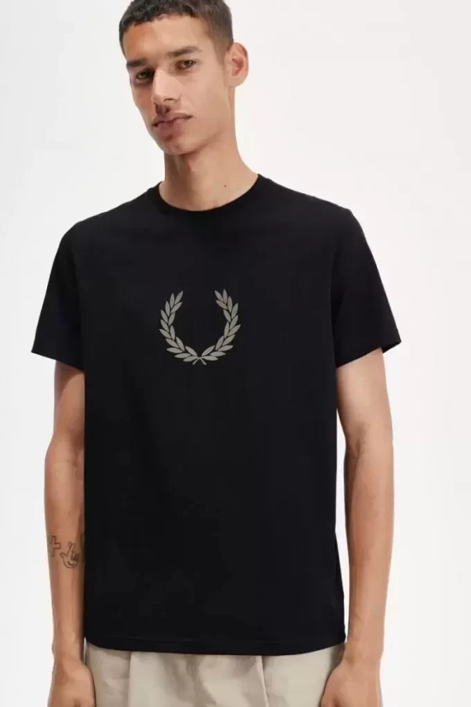 Flocked Laurel Wreath Men’s T-Shirt