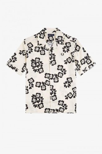 Floral Print Revere Collar Shirts