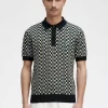 Glitch Chequerboard Knitted Men’s Shirt