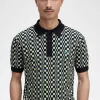 Glitch Chequerboard Knitted Men’s Shirt