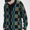 Glitch Chequerboard Men’s Cardigan