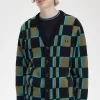 Glitch Chequerboard Men’s Cardigan