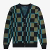 Glitch Chequerboard Men’s Cardigan