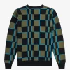 Glitch Chequerboard Men’s Cardigan