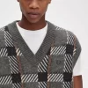 Glitch Tartan Knitted Men’s Tanks