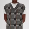 Glitch Tartan Knitted Men’s Tanks