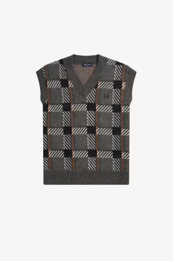 Glitch Tartan Knitted Men’s Tanks
