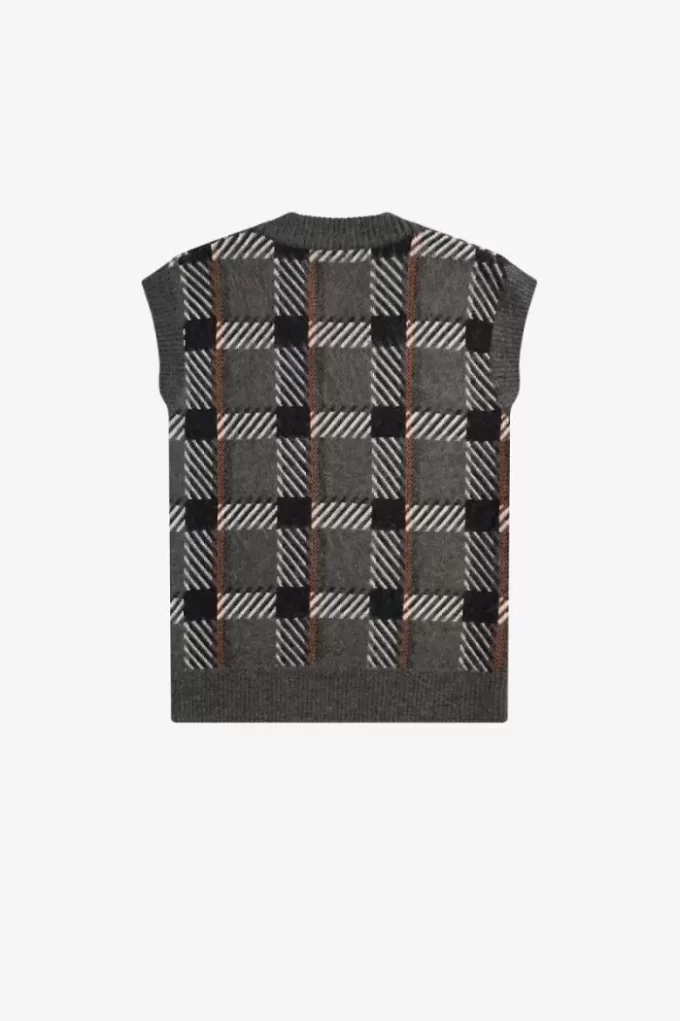 Glitch Tartan Knitted Men’s Tanks