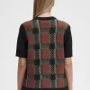 Glitch Tartan Knitted Women’s Tanks